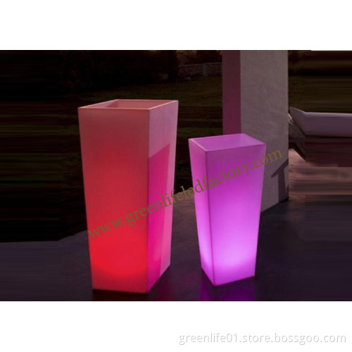 High Quality LED Plastic Flower Pot, RGB and Rechargeable